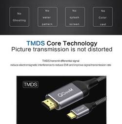 USB-C til HDMI 4K 60 Hz 1,8m Thunderbolt3
