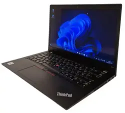 Brugt Lenovo ThinkPad X13 laptop i sort design med Windows 11 installeret. Perfekt til erhverv, hjemmearbejde og studie