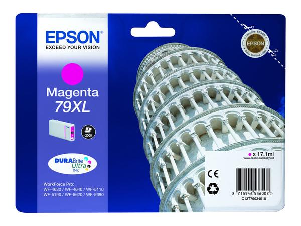 Epson 79XL Magenta blækpatron 2000 sider  C13T79034010