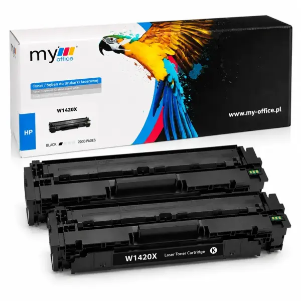 2 stk. HP 142X W1420X kompatible sorte tonere med emballage
