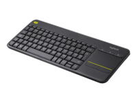 Logitech Wireless Touch tastatur K400 Plus - Sort