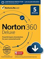 Norton 360 Deluxe EU nøgle 1år / 5 enheder 50 GB Cloud Storage