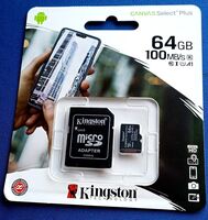 Kingston microSD 64GB UHS-I U1 Class10 SDCS/64GBSP