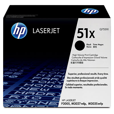 Se HP Black Laser Toner Q7551X hos Dalgaard-IT