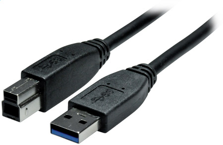 Se USB 3.0 A/B 180 HiSpeed 1,8 meter sort hos Dalgaard-IT