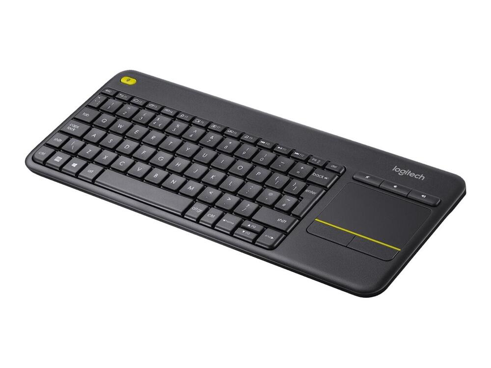 Se Logitech K400 Plus - Trådløs Tastatur Med Touchpad - Nordisk Layout - Sort hos Dalgaard-IT