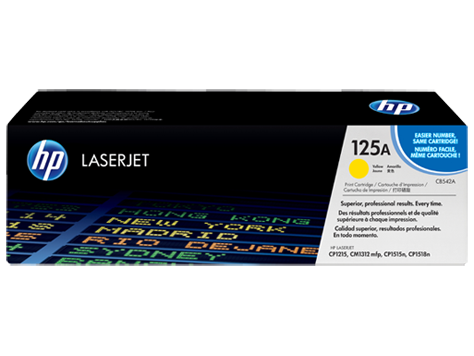 Se CB542A HP Yellow Laser Toner (CB542A / 125A) hos Dalgaard-IT