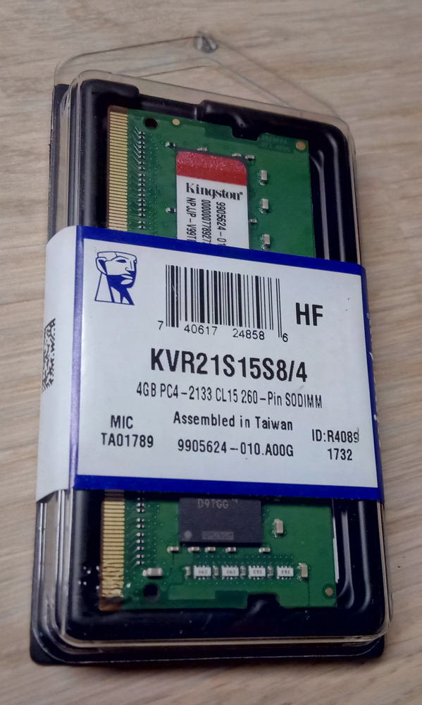 Billede af KIngston 4 GB SO-dimm DDR4 2133 MHz KVR21S15S8/4