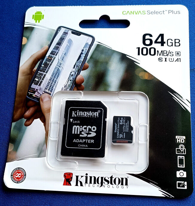 Billede af Kingston microSD 64GB UHS-I U1 Class10 SDCS/64GBSP