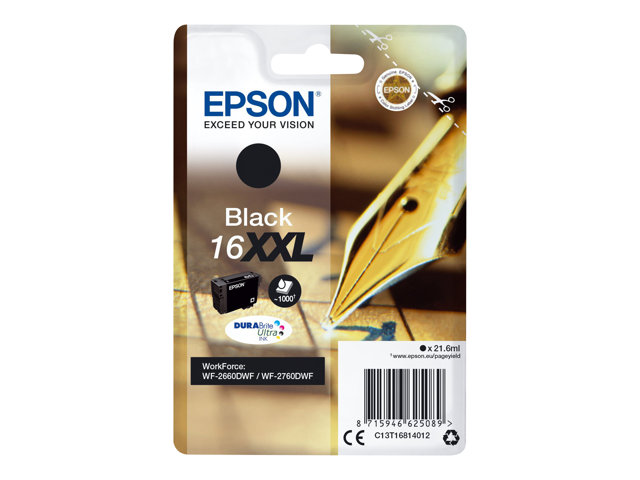 Billede af EPSON 16XXL sort blækpatron C13T16814012