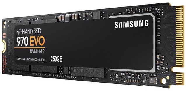 Billede af Samsung 970 EVO SSD MZ-V7S250BW 250GB M.2 NVMe