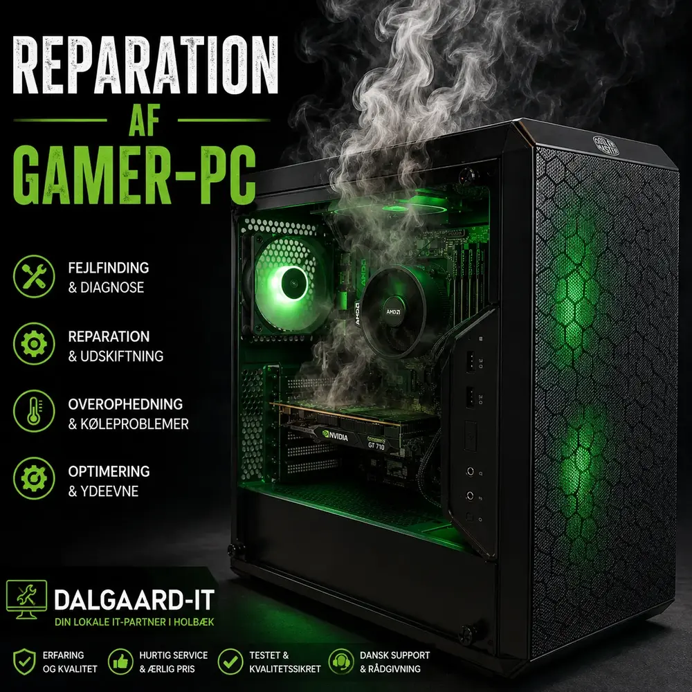 Reparation af gamer-PC i Holbæk